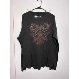 Stranded Shirt Mens Extra Large Long Sleeve Thermal Goth Grunge Retro Y2K